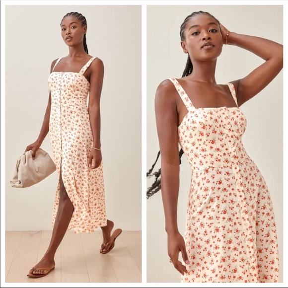 Reformation Dresses & Skirts - NEW Reformation Virgil Floral Button Front Dress 12